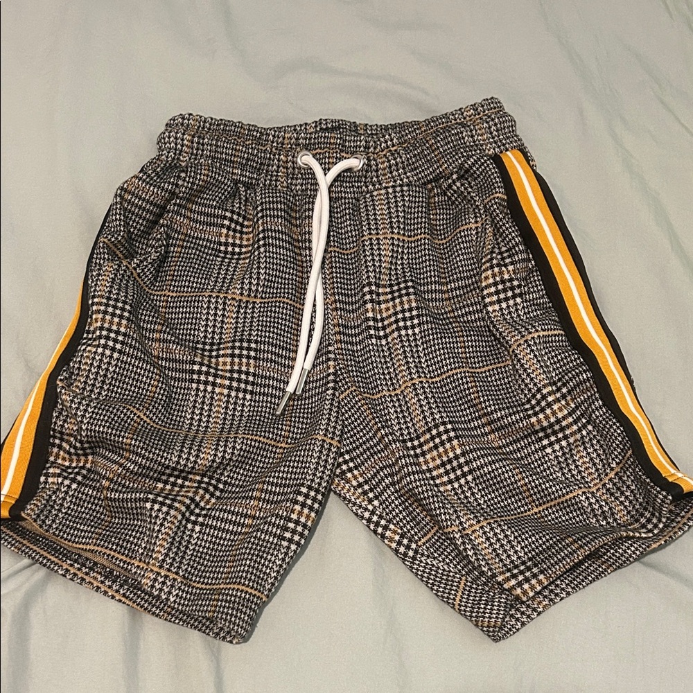 Stylish Men's Plaid Flat Front Shorts